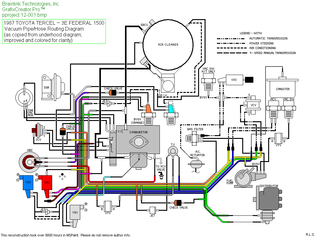 vacuum hose routing diagram toyota #7