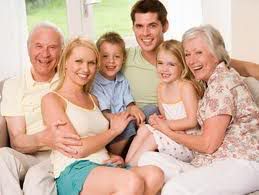 whole family wearing quantum pendant