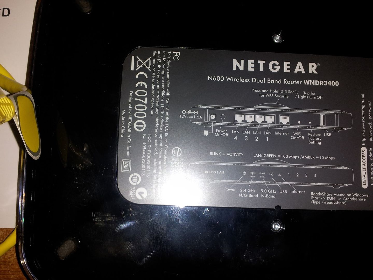 Thread: NETGEAR N600 Wireless-N Dual Band Router WNDR3400