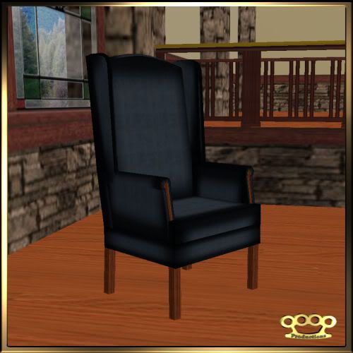 BK Wingback Chair Black