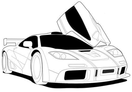 Drawing a Car Lineart