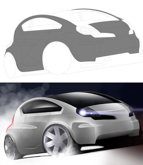 concept car sketching 20+ Tutorial Photoshop : Modifikasi Mobil