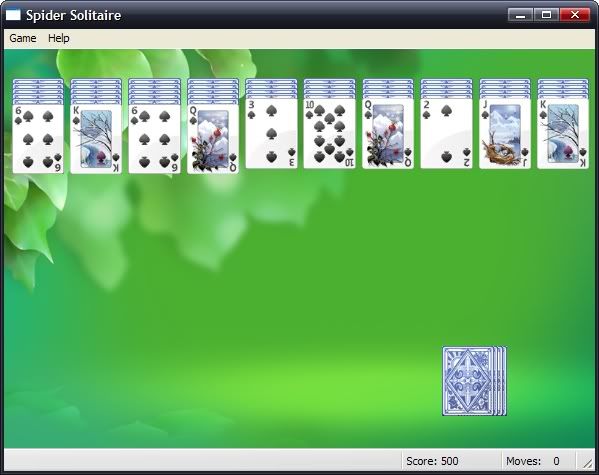 الـقـمـة: لعبة Spider Solitaire الخاصة بـ Vista ...