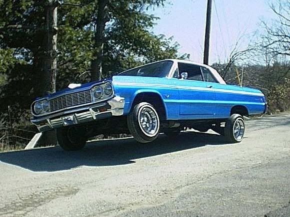blue lowrider impala