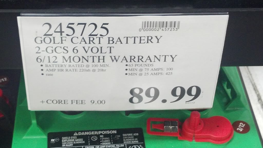 6 volt golf cart batteries at sam's club