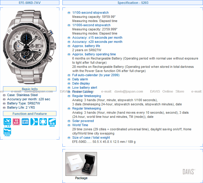 casio edifice 5203