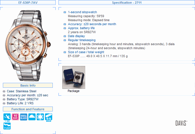 casio edifice 2711 ef 530