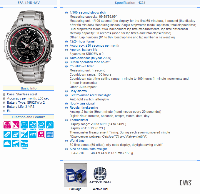 casio efa 116