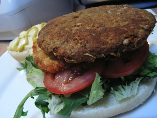 White Bean Pattie Burger Pictures, Images and Photos