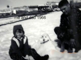Me and my dad building a snowman 1967
