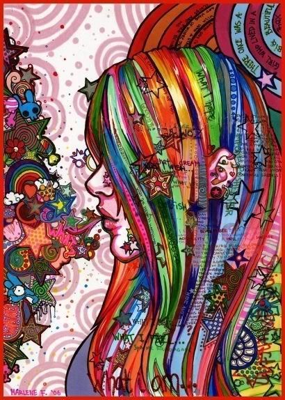 psychedelic girl Pictures, Images and Photos
