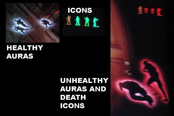 Health icons and auras