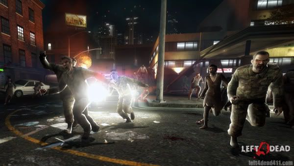 Left 4 Dead Wallpaper - Army of Infected outside the Hospital emergency room