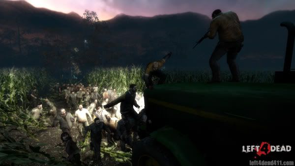 Left 4 Dead Wallpaper - Louis making a last stand on the tractor of Cornfield
