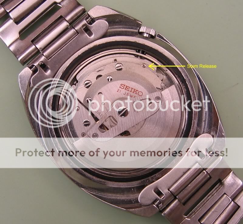How to remove stem on Seiko 6119-5000 | WatchUSeek Watch Forums
