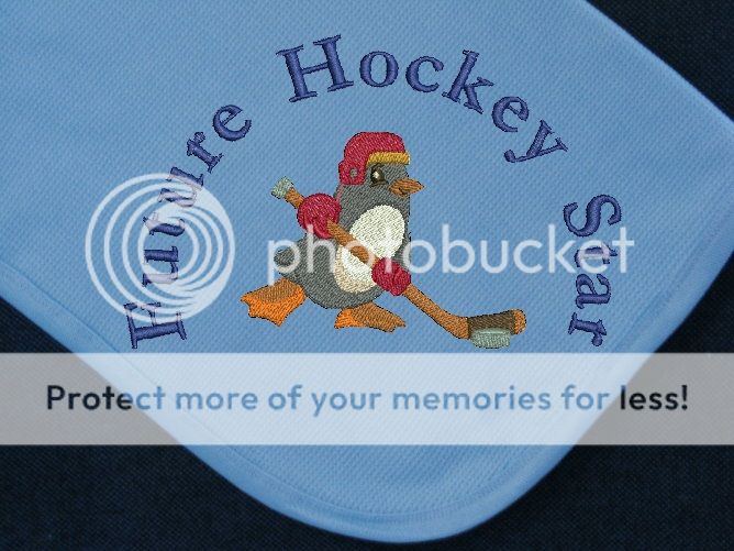 Penguin Hockey Star Baby Blanket Personalized Free