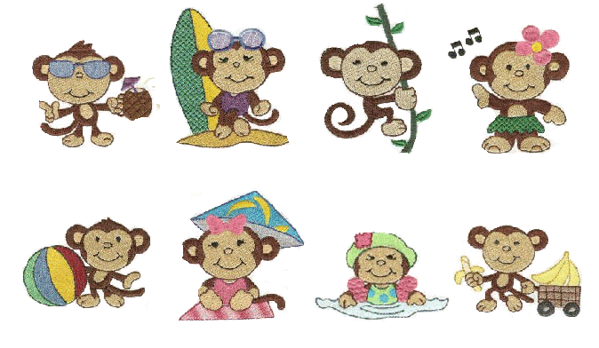 these are examples of all the monkeys you can choose from