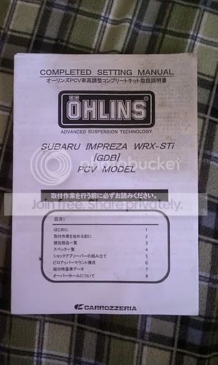 Fs For Sale Ohlins R T Coilovers 04 Sti 02 07 Wrx Nasioc