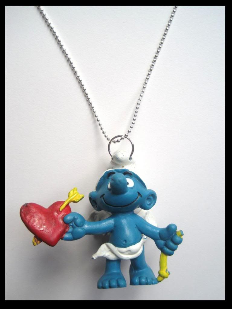 LOVERS SMURF PEYO KITCH DIY EMO VINTAGE KITCH HAND MADE NECKLACE 