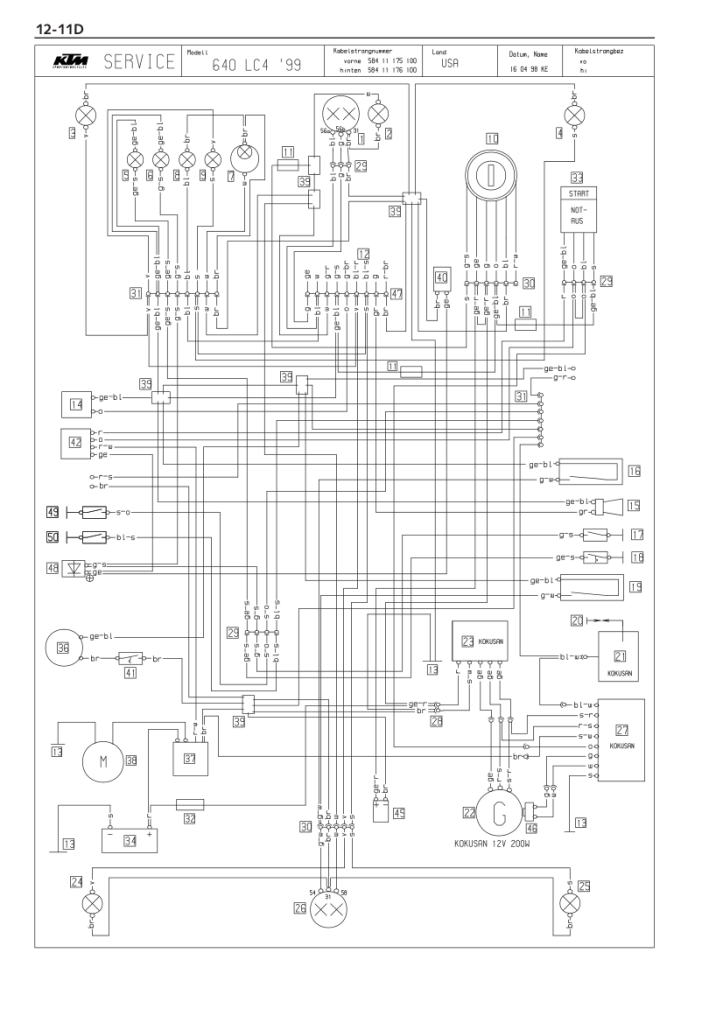 Headlight no worky on KTM LC4 Enduro | Adventure Rider ktm 990 sm wiring diagram 